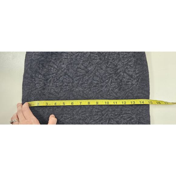 Eileen Fisher Mini Skirt Black Gray Wool Blend Pull On Elastic Waist Sz XS EUC - Picture 7 of 7